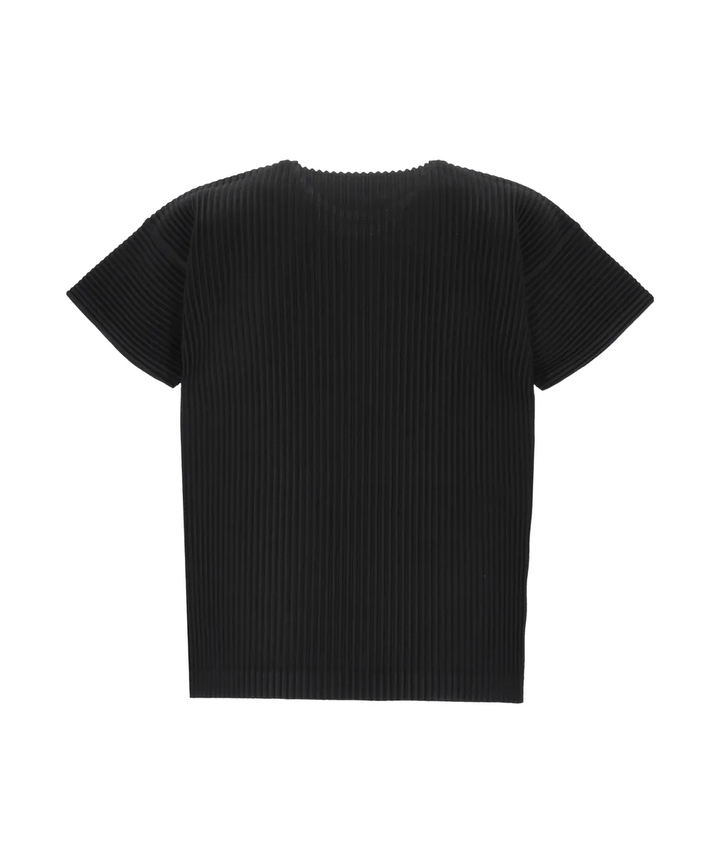 Pleated Crewneck T-Shirt
