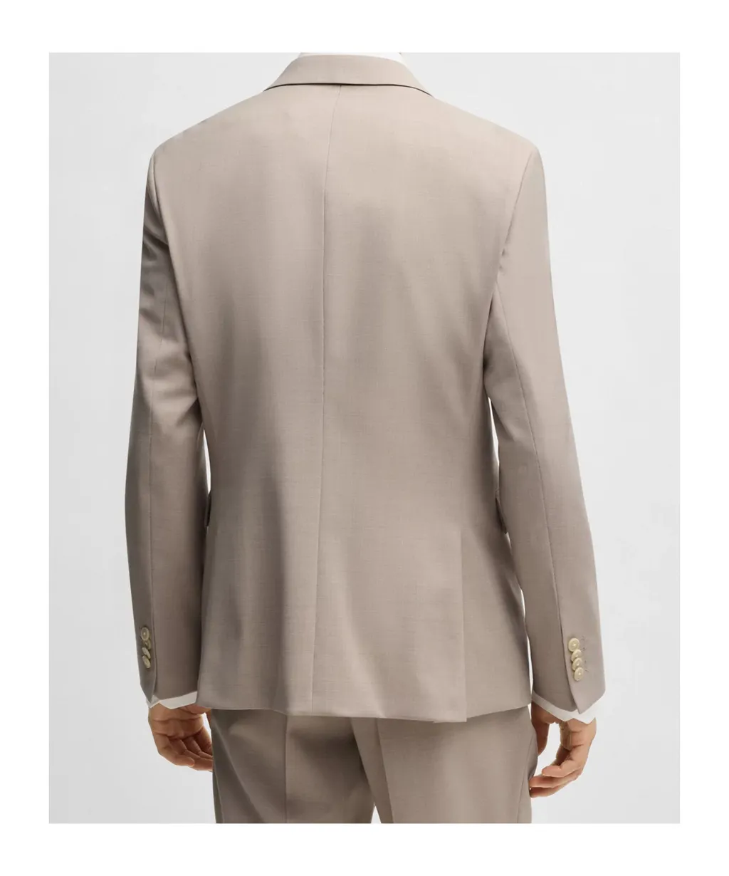 Micro-Patterned Stretch Cloth Three-Piece Suit