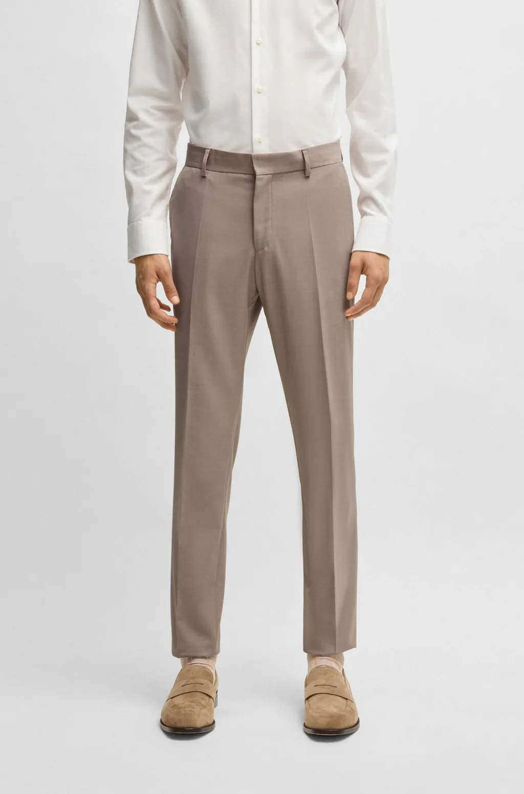 Micro-Patterned Stretch Cloth Three-Piece Suit
