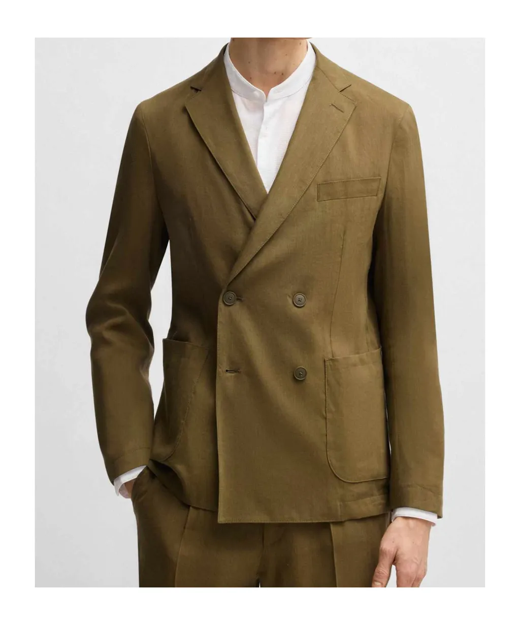 Double-Breasted Slim-Fit Blazer