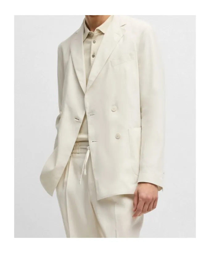 Double-Breasted Slim-Fit Blazer