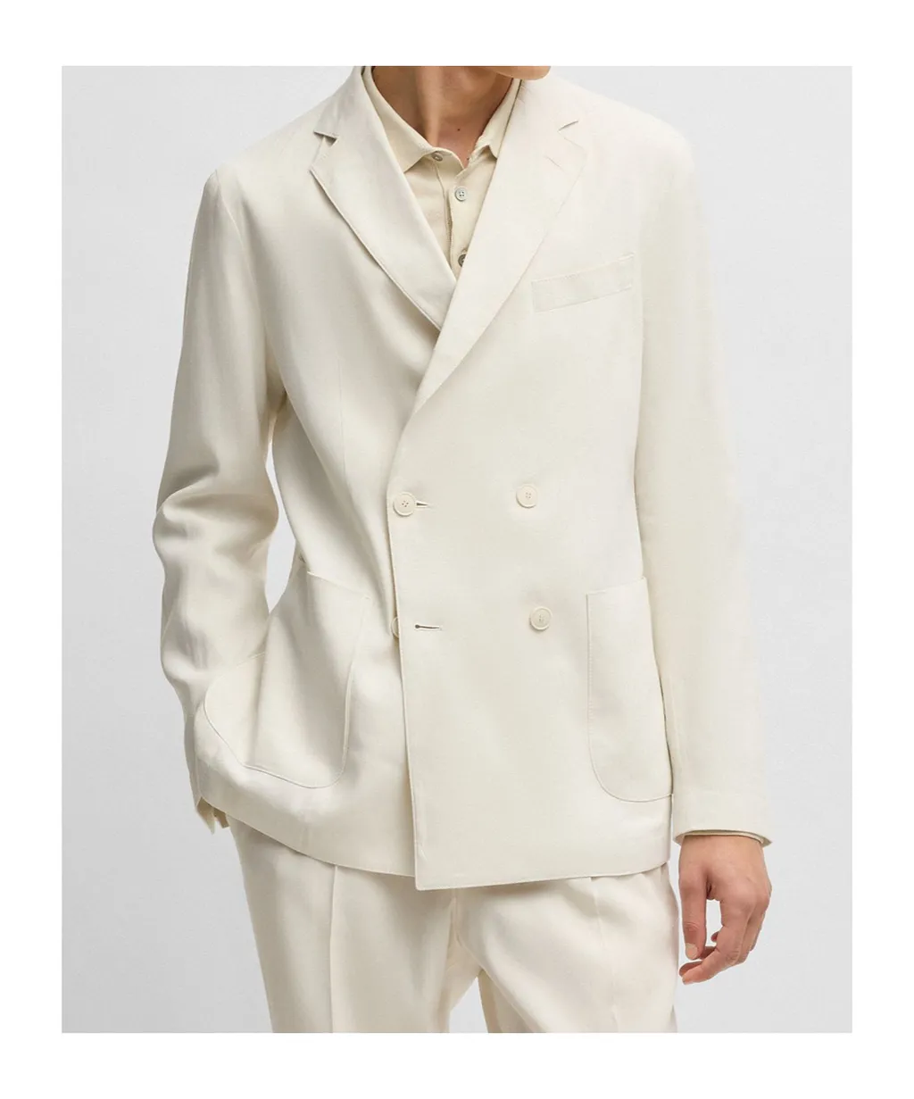 Double-Breasted Slim-Fit Blazer