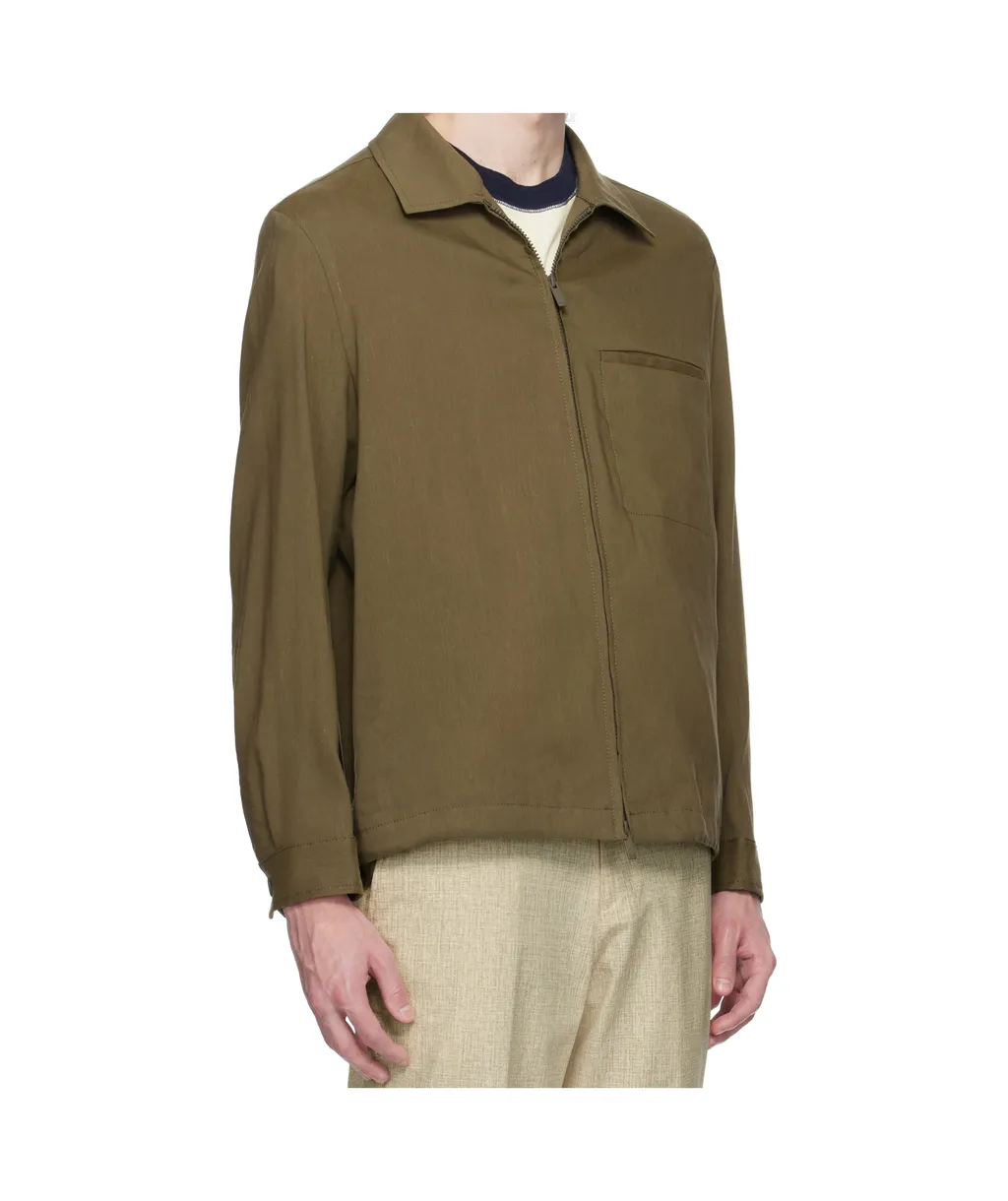 Relaxed-Fit Zipped Overshirt