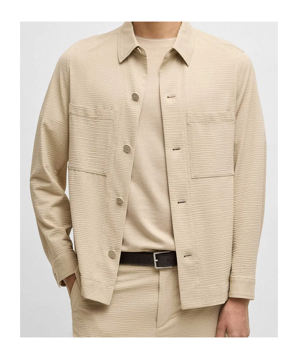 Relaxed-Fit Button-Up Overshirt