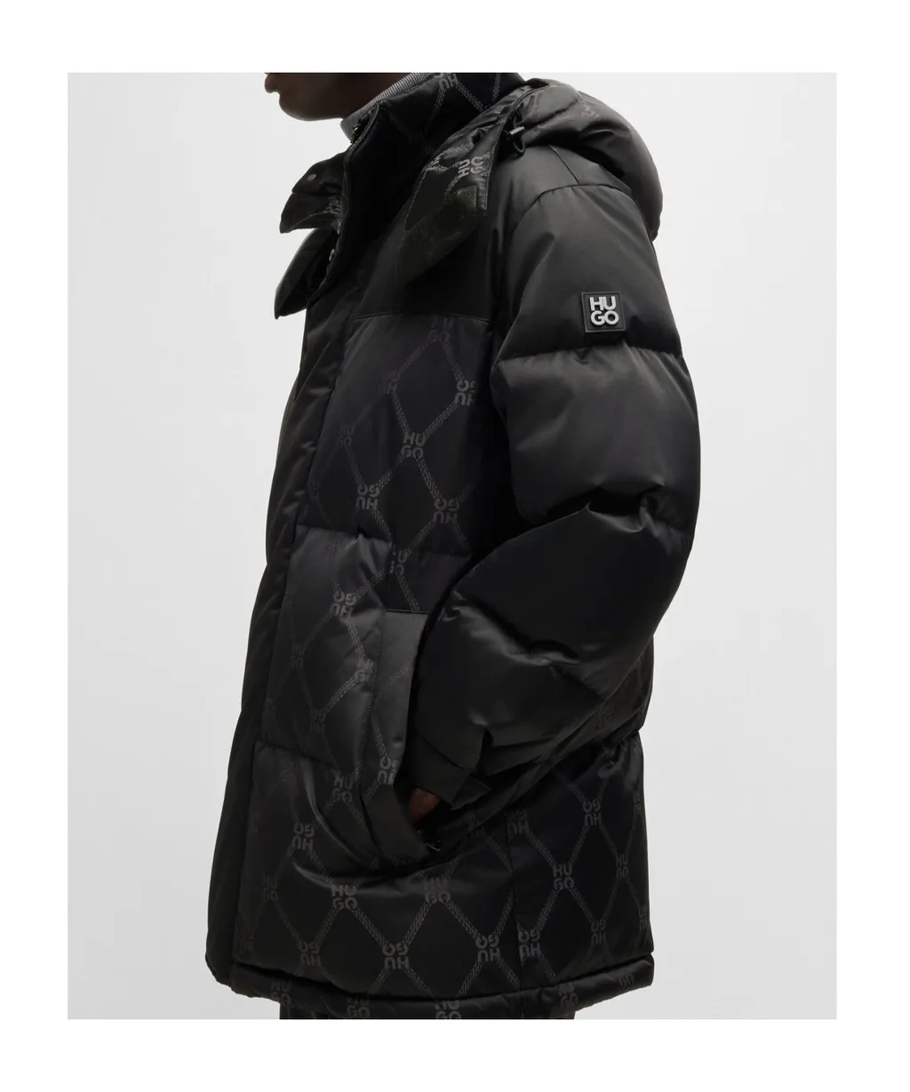 Water-Repellent Parka Jacket With Signature Jacquard