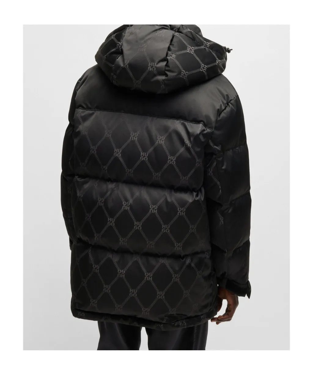 Water-Repellent Parka Jacket With Signature Jacquard