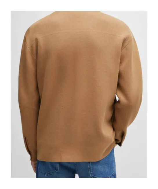 C-Delwino Relaxed Fit Knitted Overshirt In Cotton