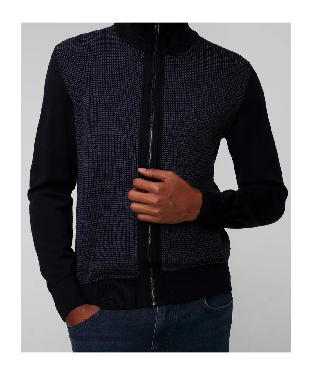 Zip-Up Knitted Cardigan