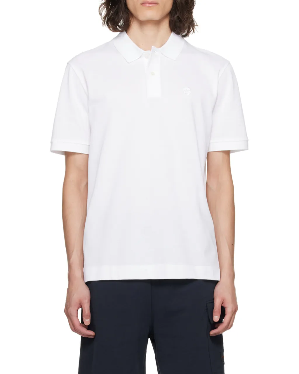 Embroidered Monogram Cotton Polo Shirt