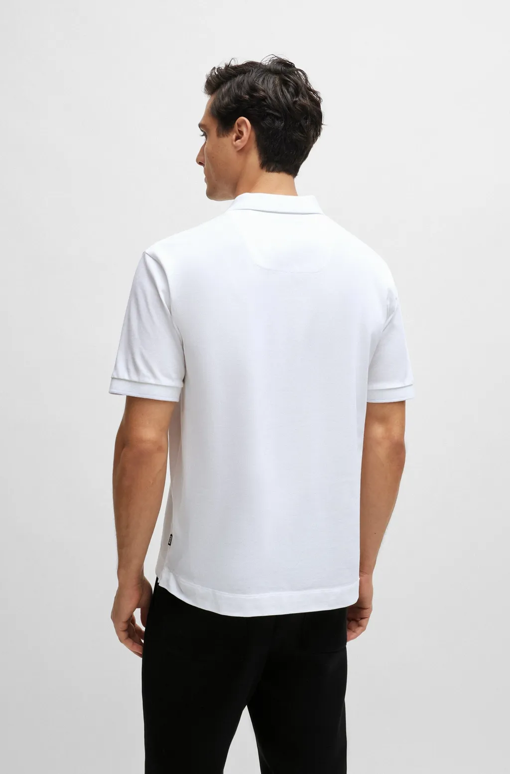 Embroidered Monogram Cotton Polo Shirt