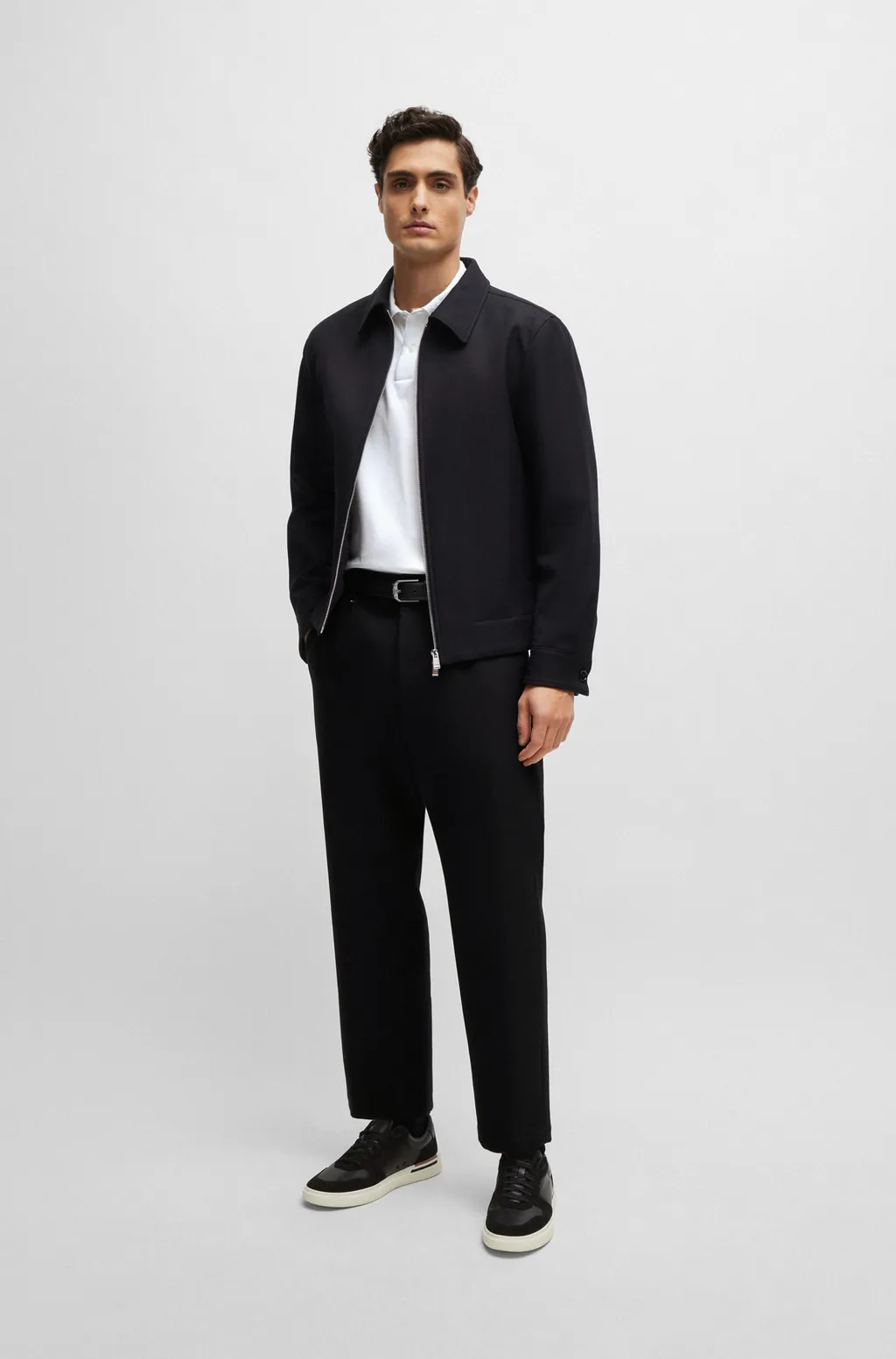 Embroidered Monogram Cotton Polo Shirt
