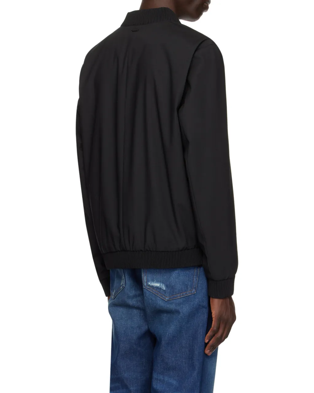 Right-Collar Zipper Casual Jacket
