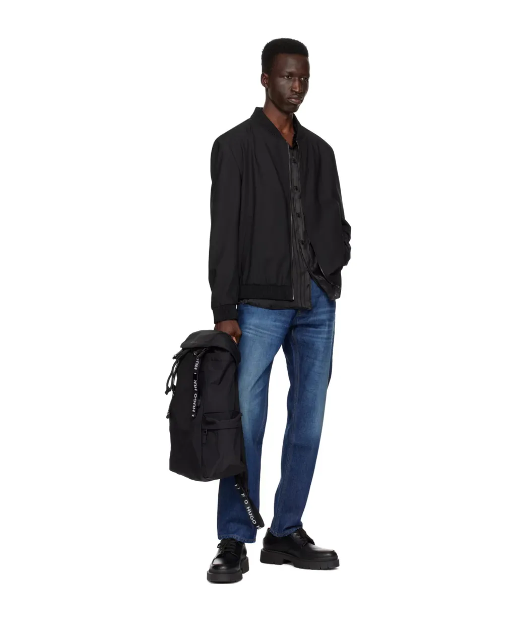 Right-Collar Zipper Casual Jacket