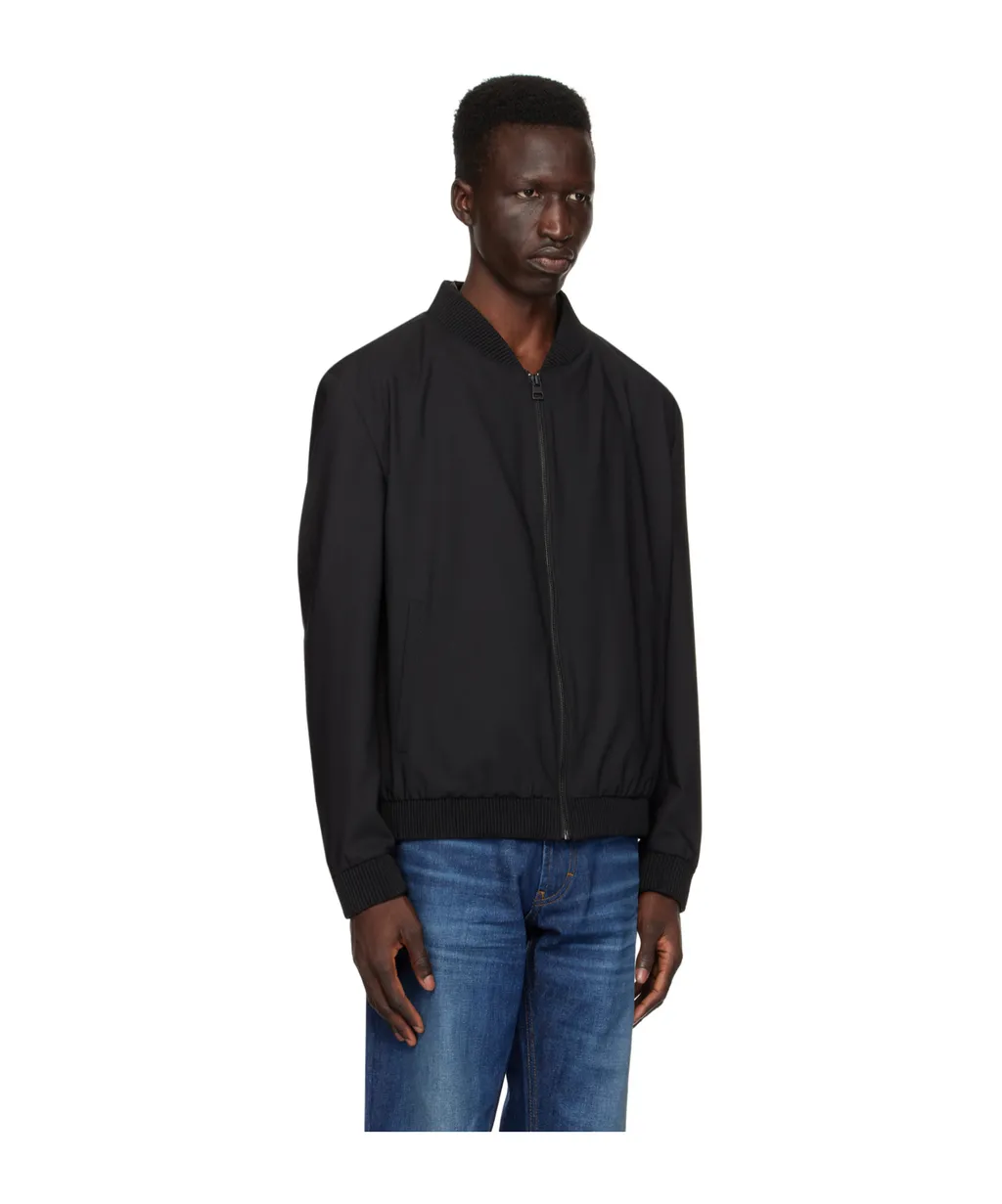 Right-Collar Zipper Casual Jacket