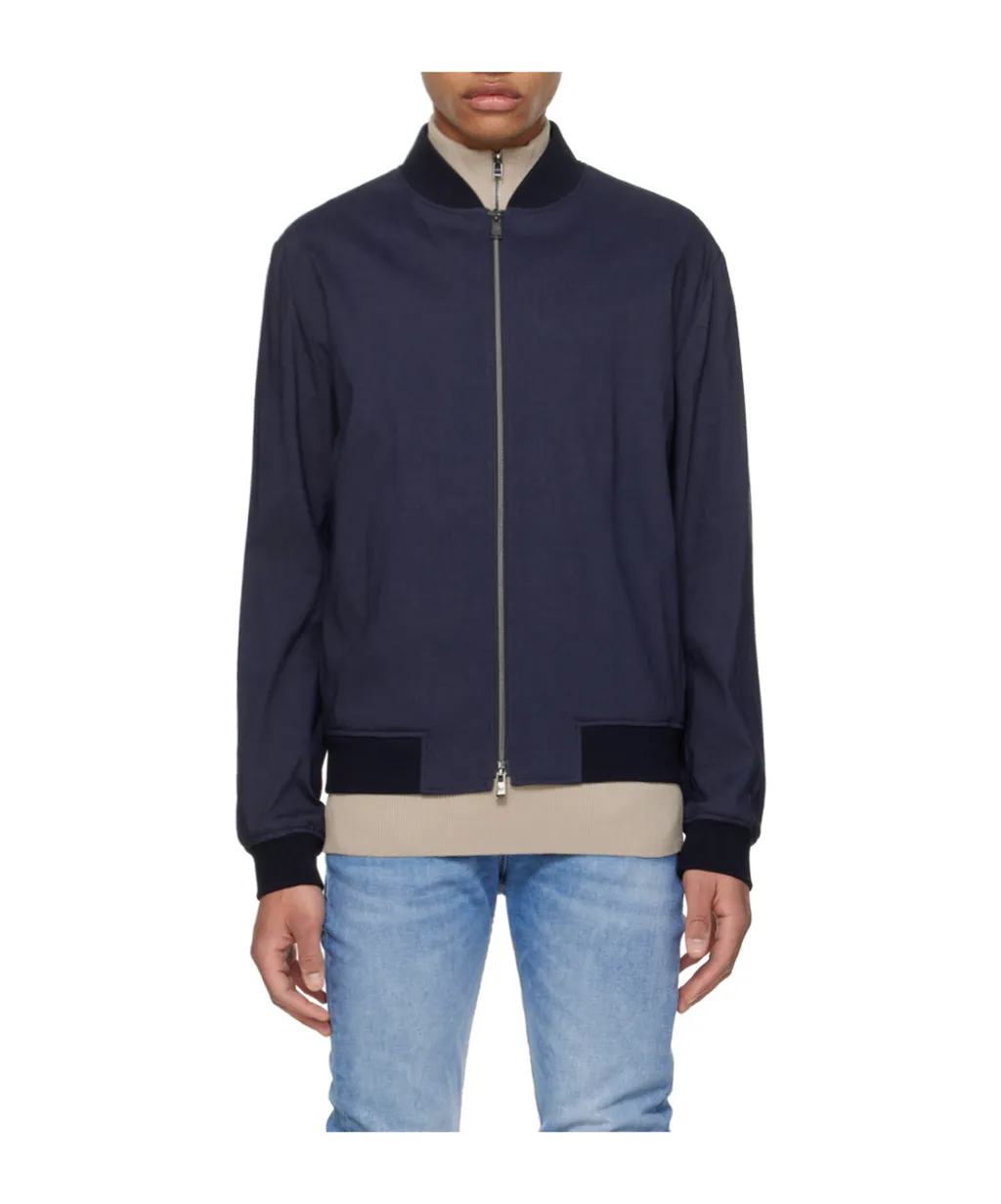 Right-Collar Zipper Casual Jacket