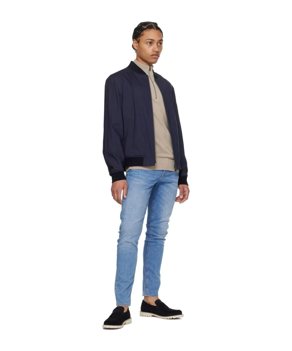 Right-Collar Zipper Casual Jacket