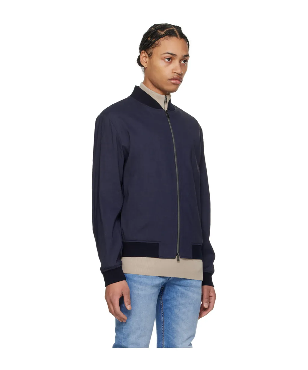 Right-Collar Zipper Casual Jacket