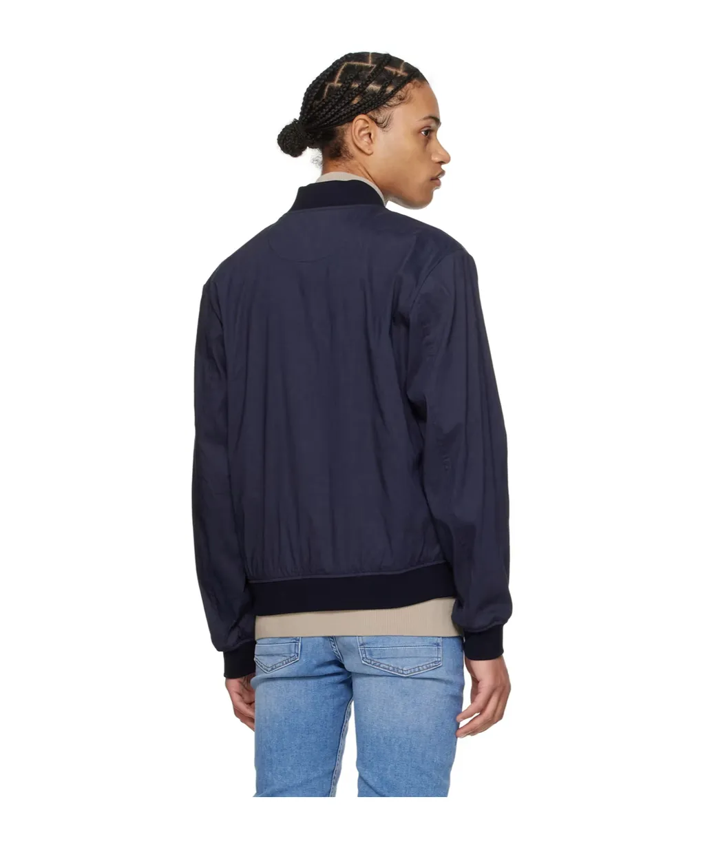 Right-Collar Zipper Casual Jacket