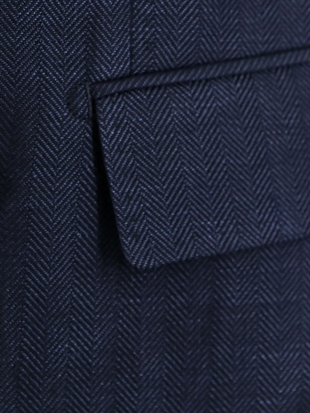 Double-Breasted Herringbone Blazer