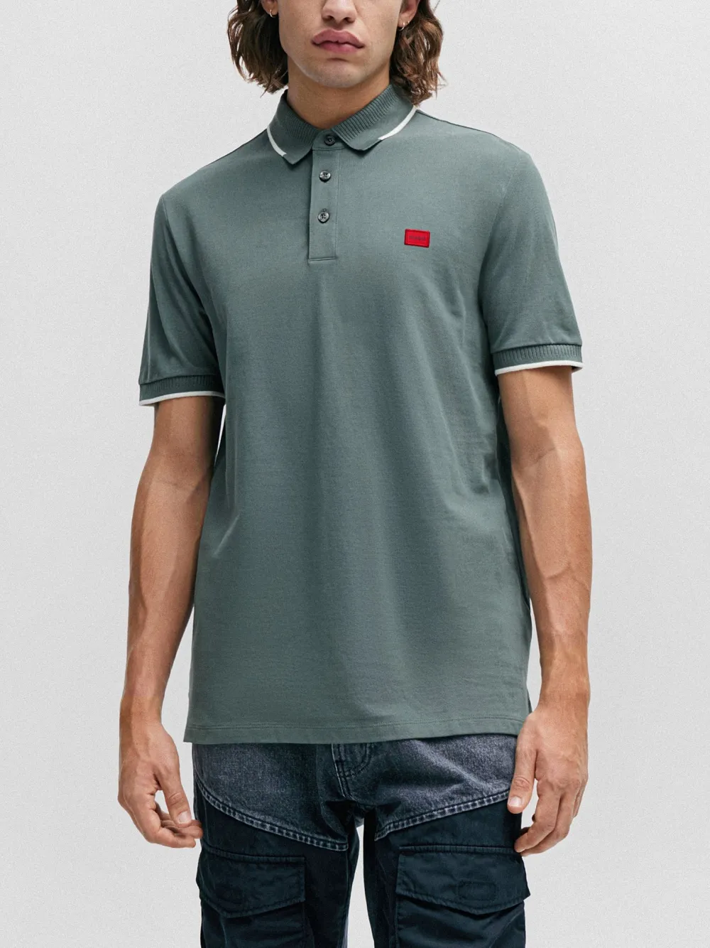 Logo Lapel Polo Shirt
