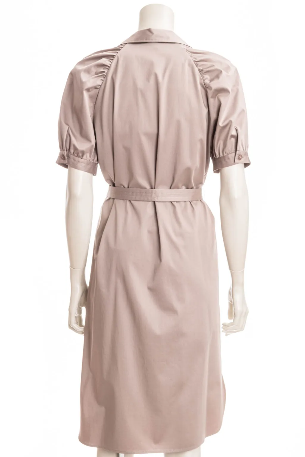Belted Satin Midi Dress
