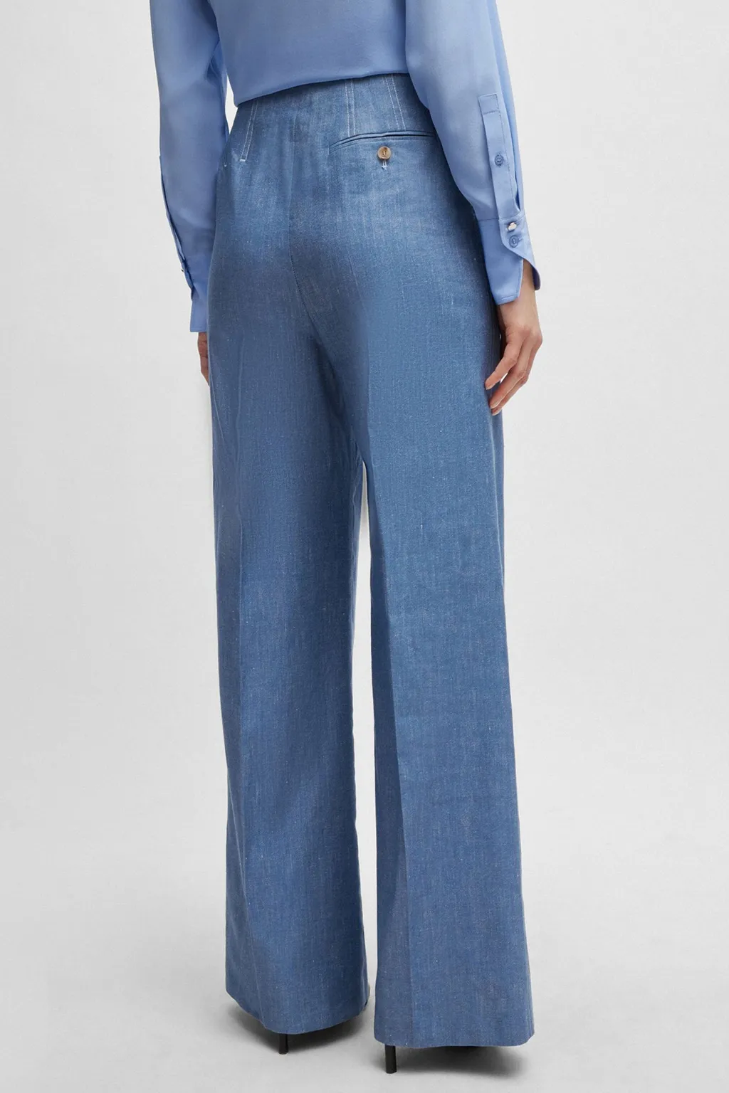 High-Waist Wide-Leg Trousers