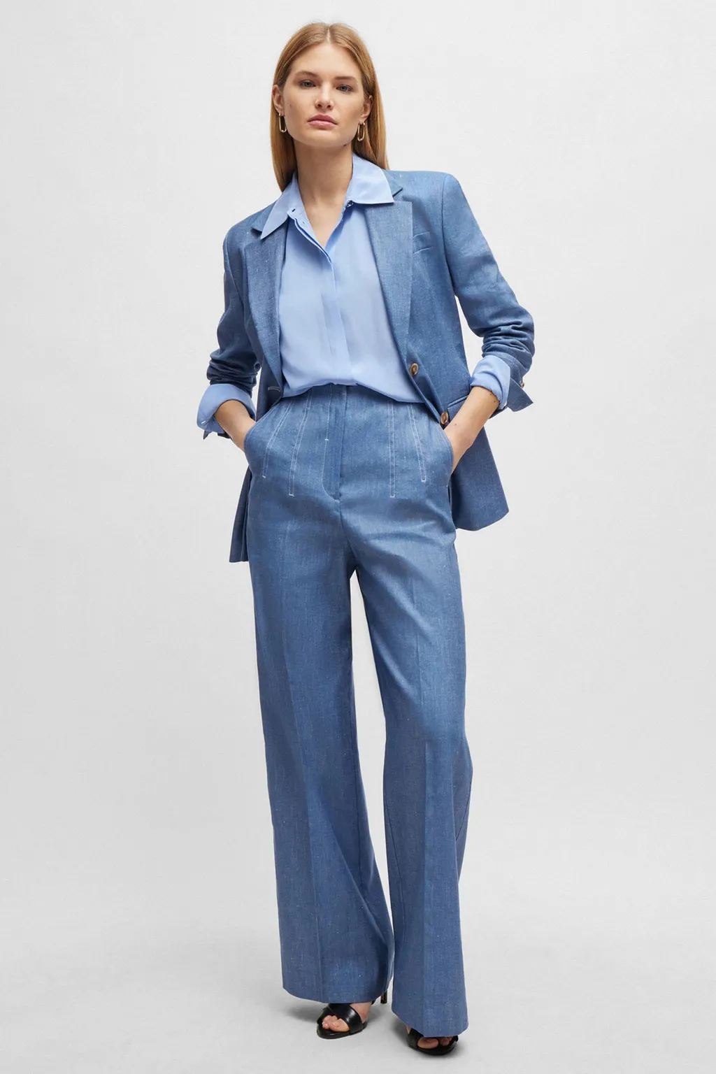 High-Waist Wide-Leg Trousers