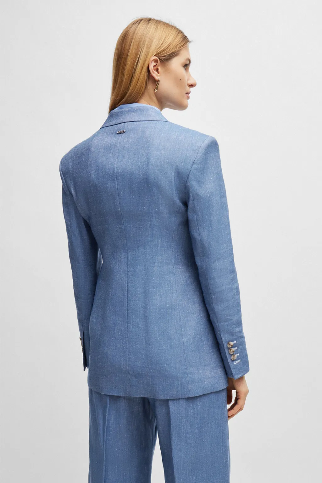 Single-Breasted Twill Blazer