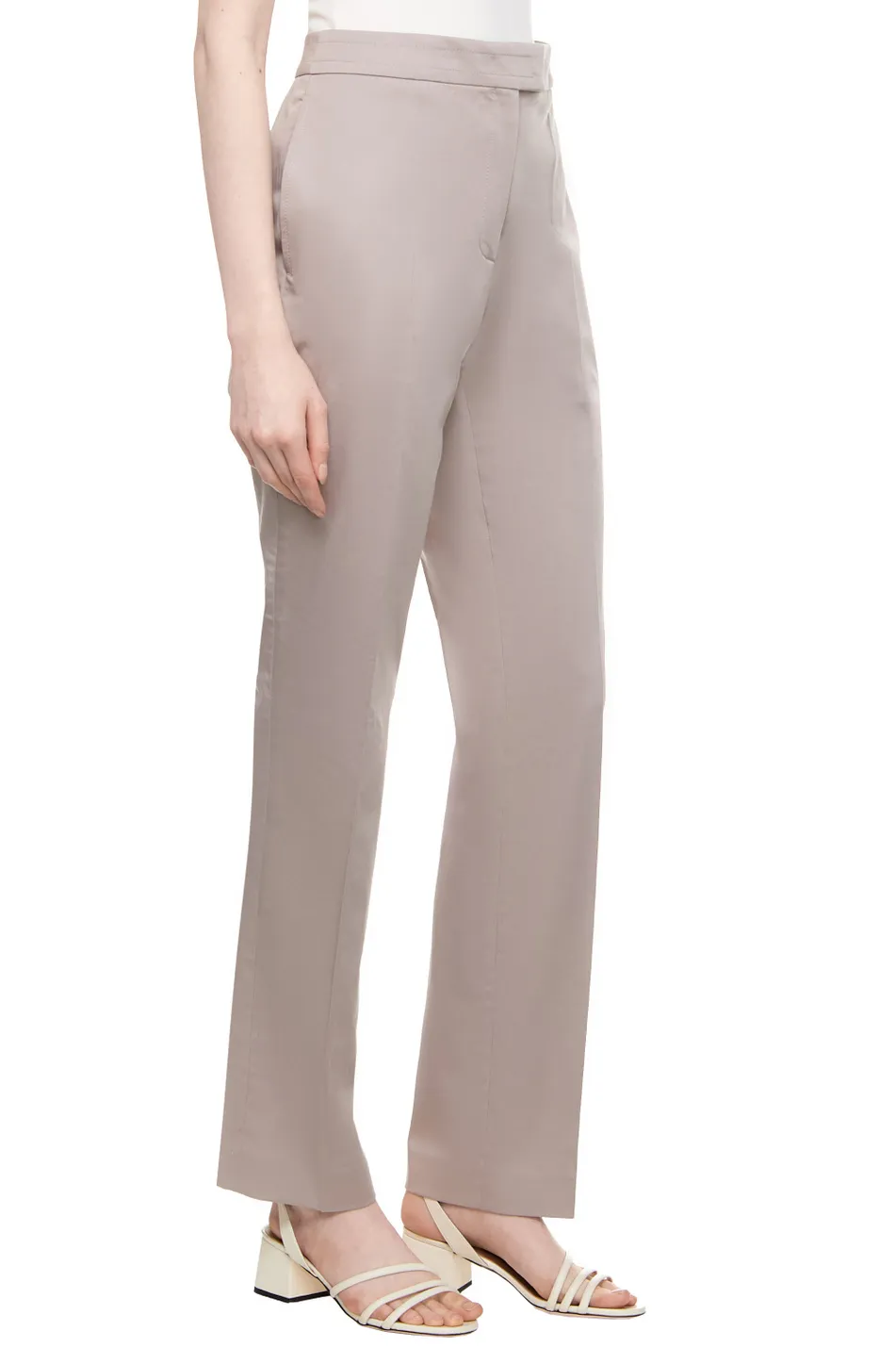 Slim-Fit Satin Trousers