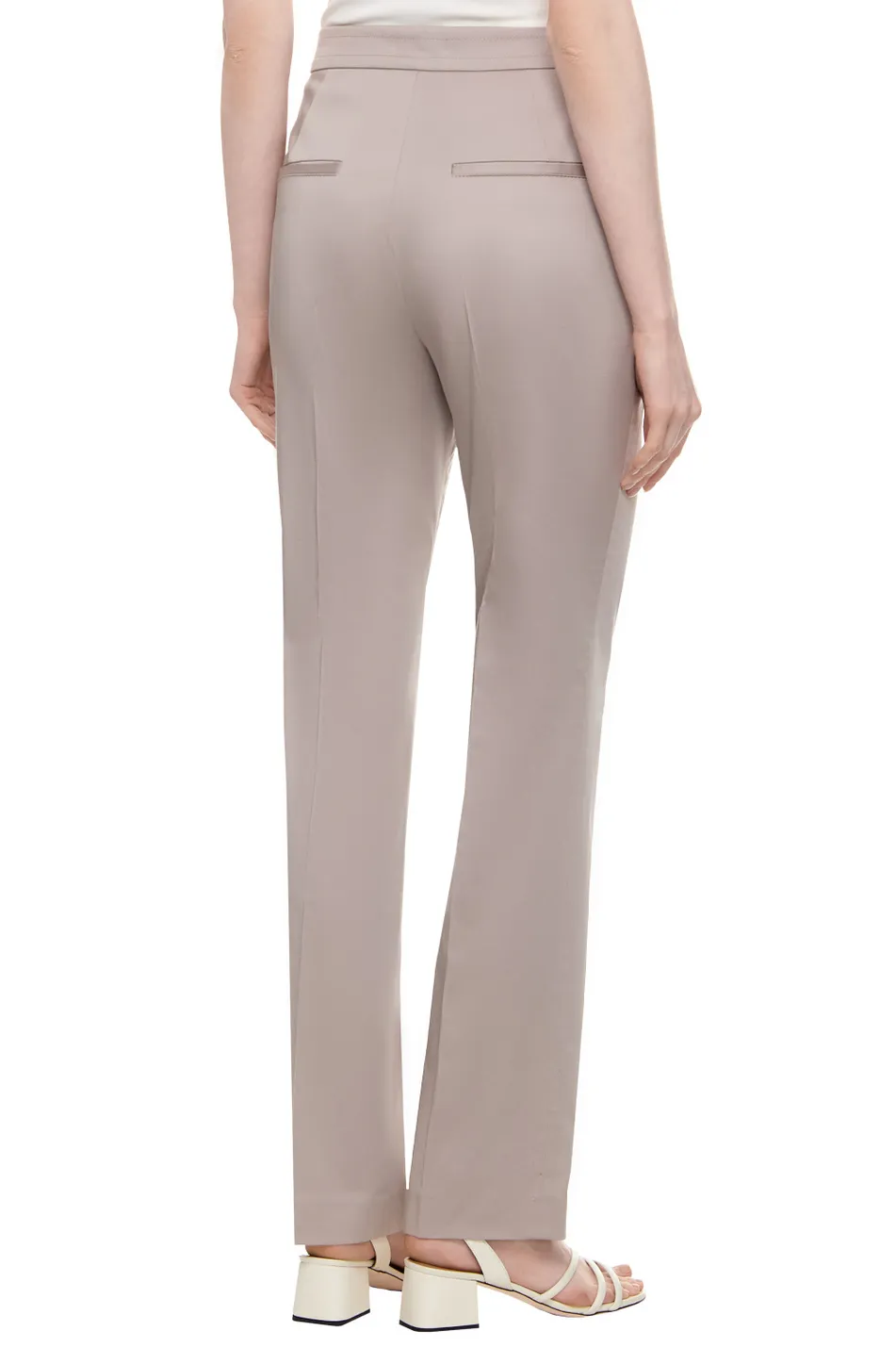 Slim-Fit Satin Trousers