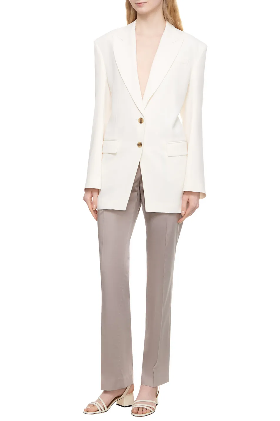 Slim-Fit Satin Trousers