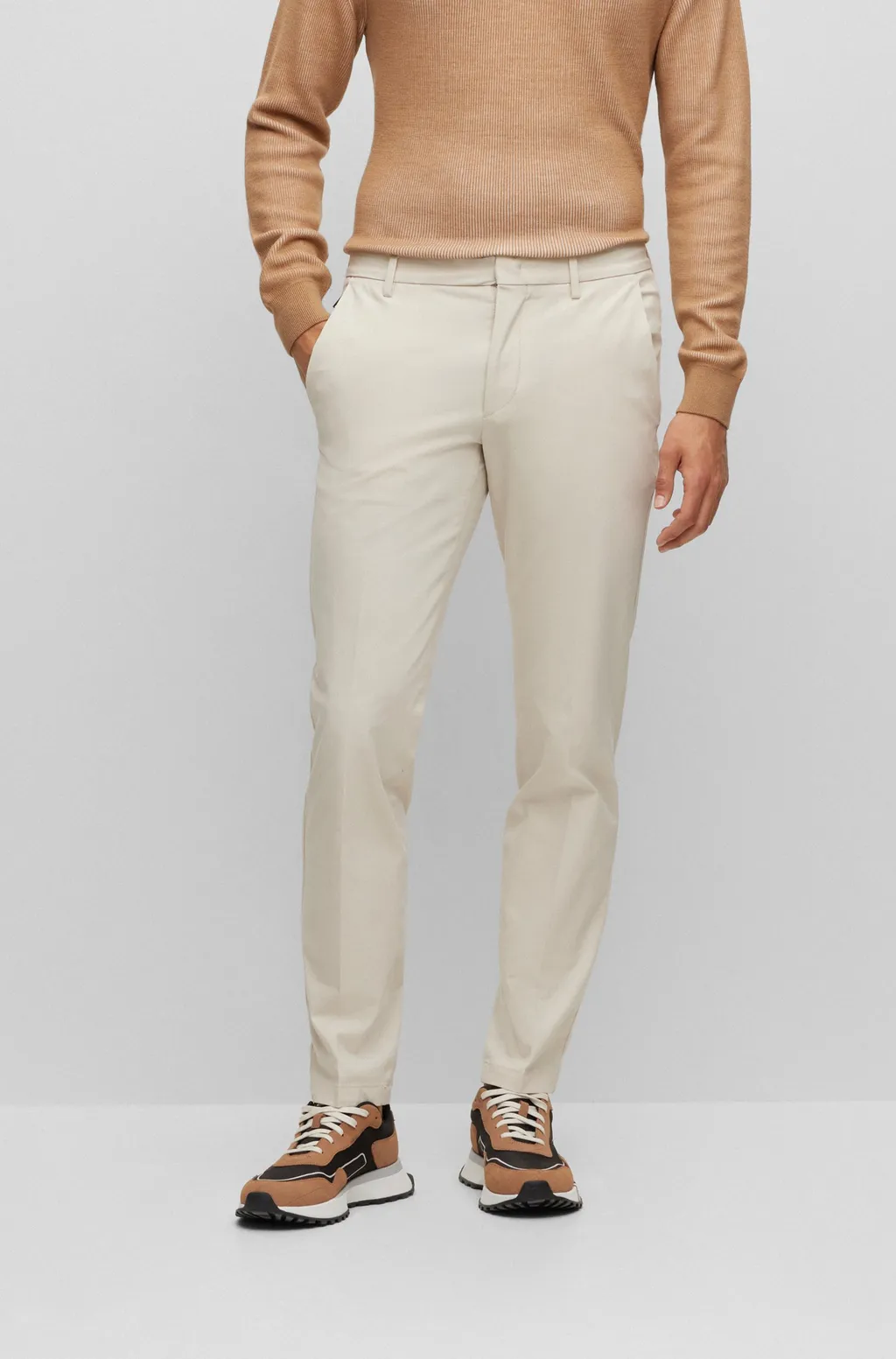 Mid-Cut Slim Trousers