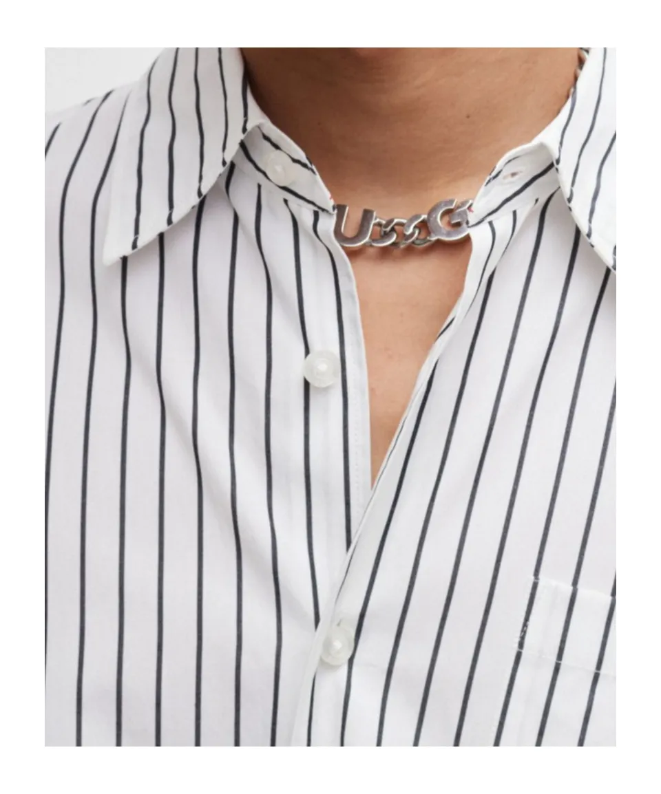 Striped Cotton Poplin Oversized Shirt