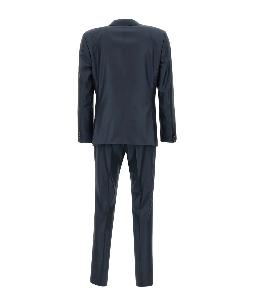 Single-Breasted Wool Blend Suit