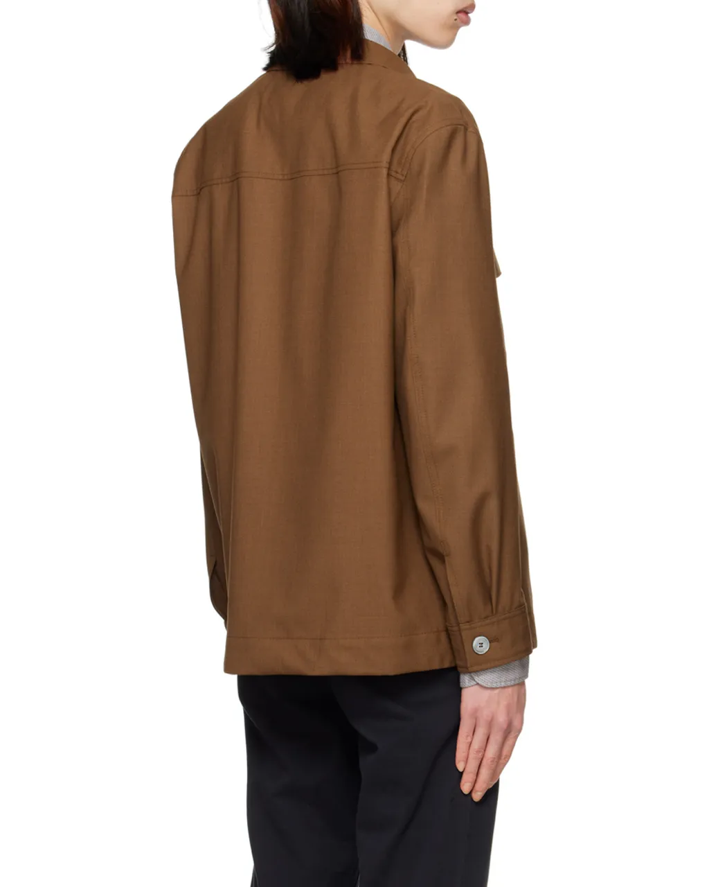 MÉLange-Effect Shirt Jacket