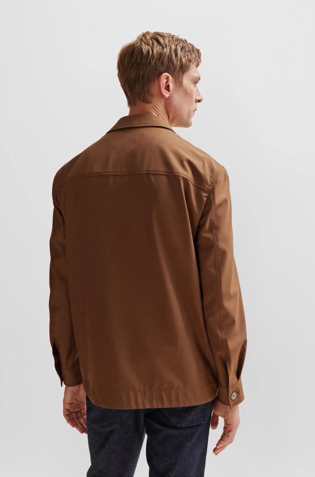 MÉLange-Effect Shirt Jacket