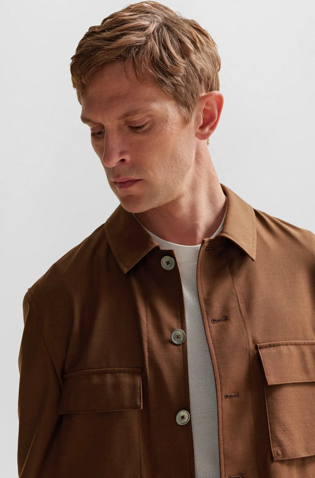MÉLange-Effect Shirt Jacket