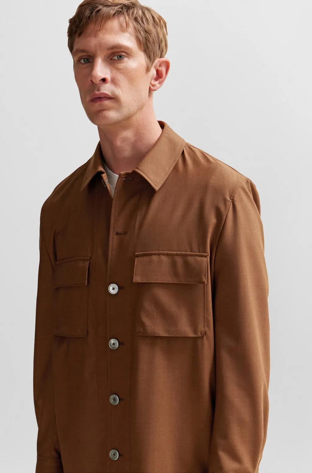 MÉLange-Effect Shirt Jacket