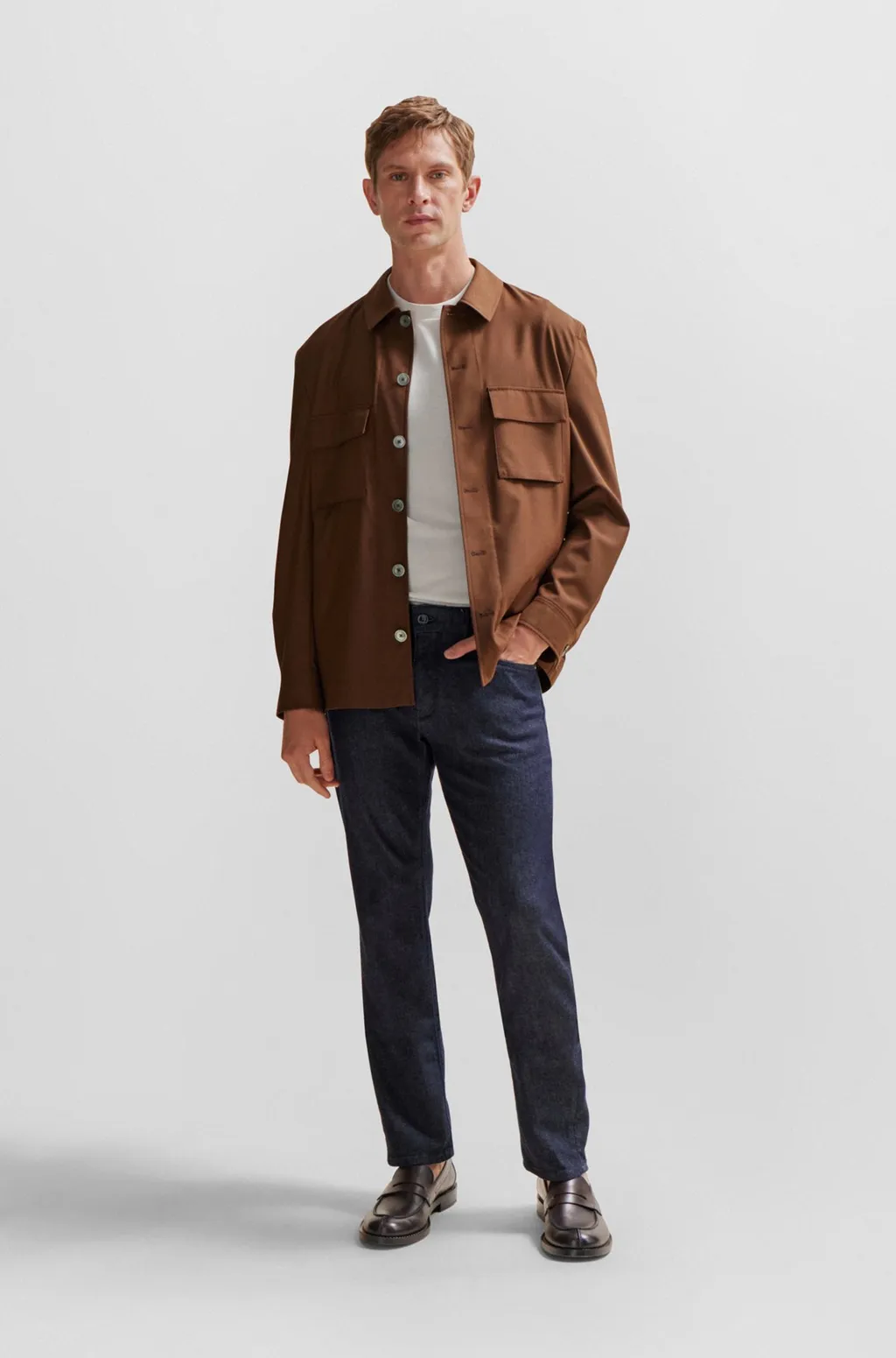 MÉLange-Effect Shirt Jacket