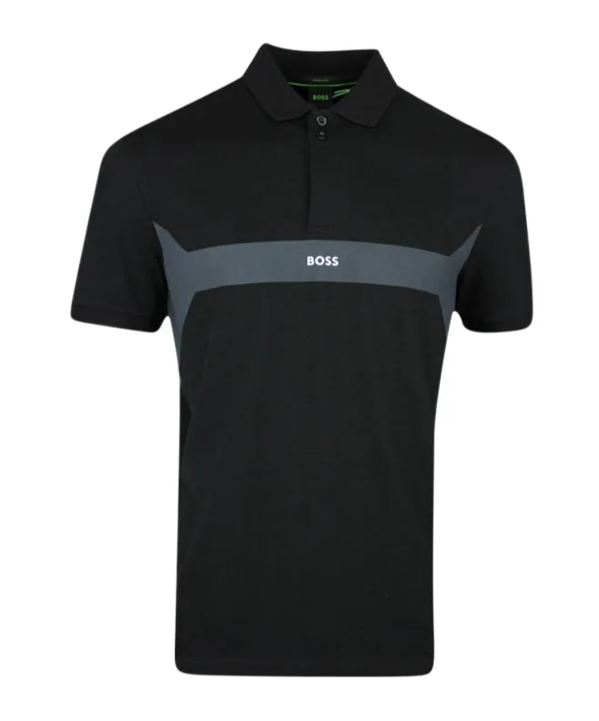 Colour-Block Short-Sleeved Polo Shirt
