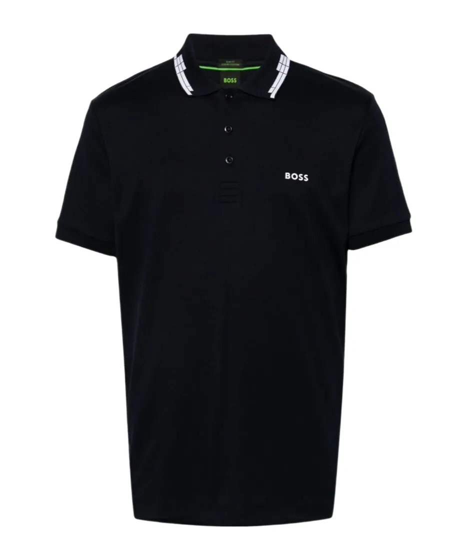 Collar Graphics Slim Fit Polo Shirt