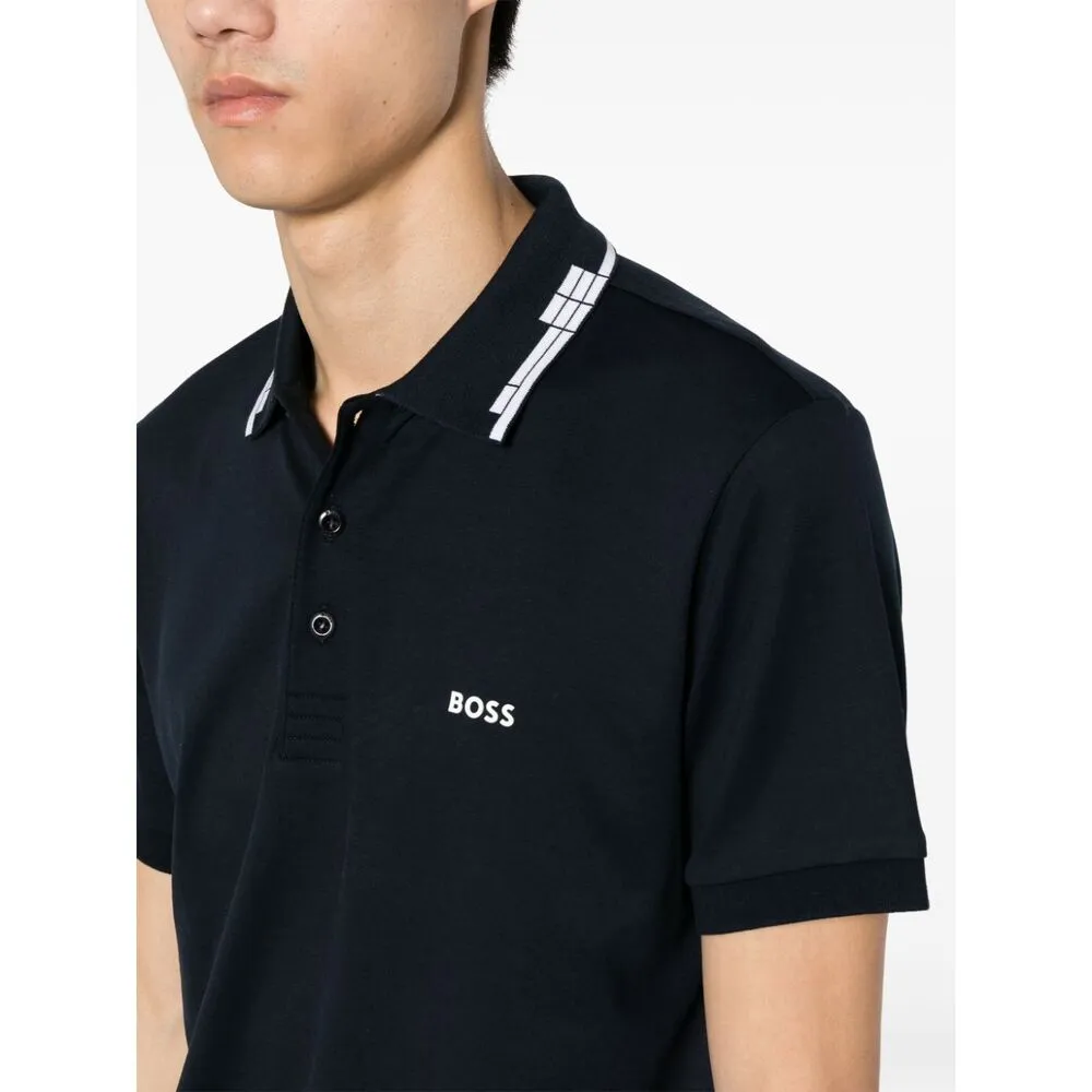 Collar Graphics Slim Fit Polo Shirt