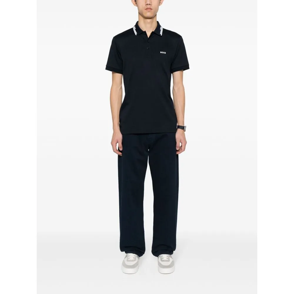 Collar Graphics Slim Fit Polo Shirt
