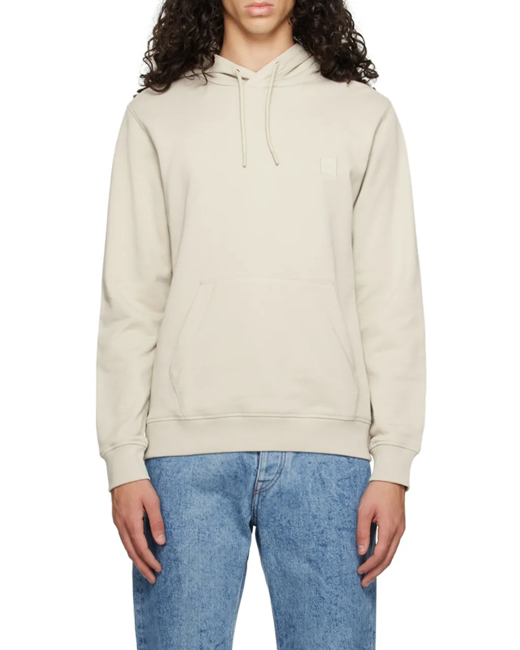 Logo Patch Drawstring Hoodie