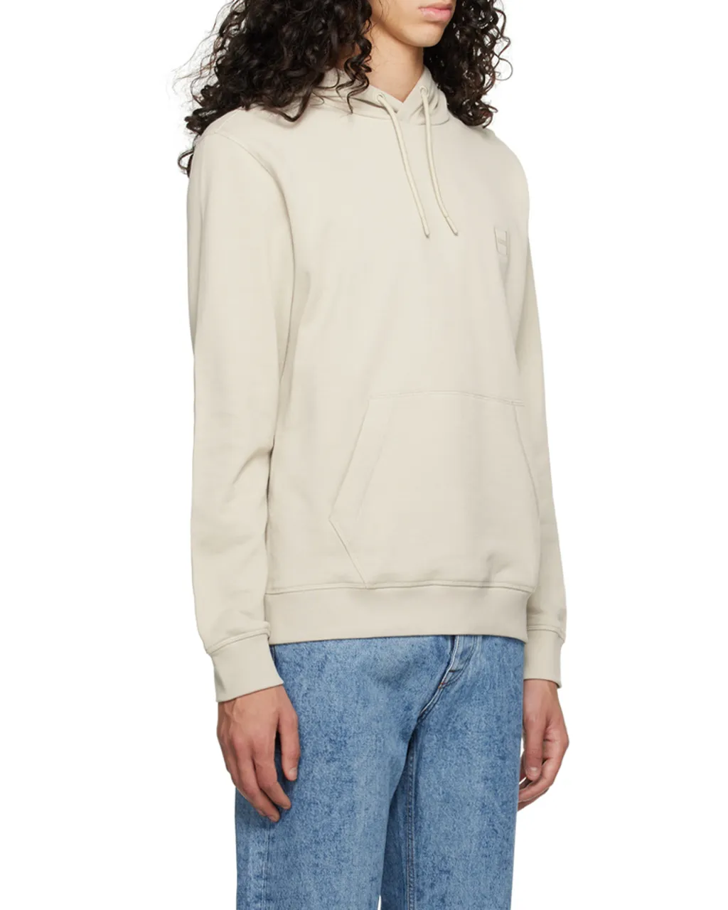 Logo Patch Drawstring Hoodie