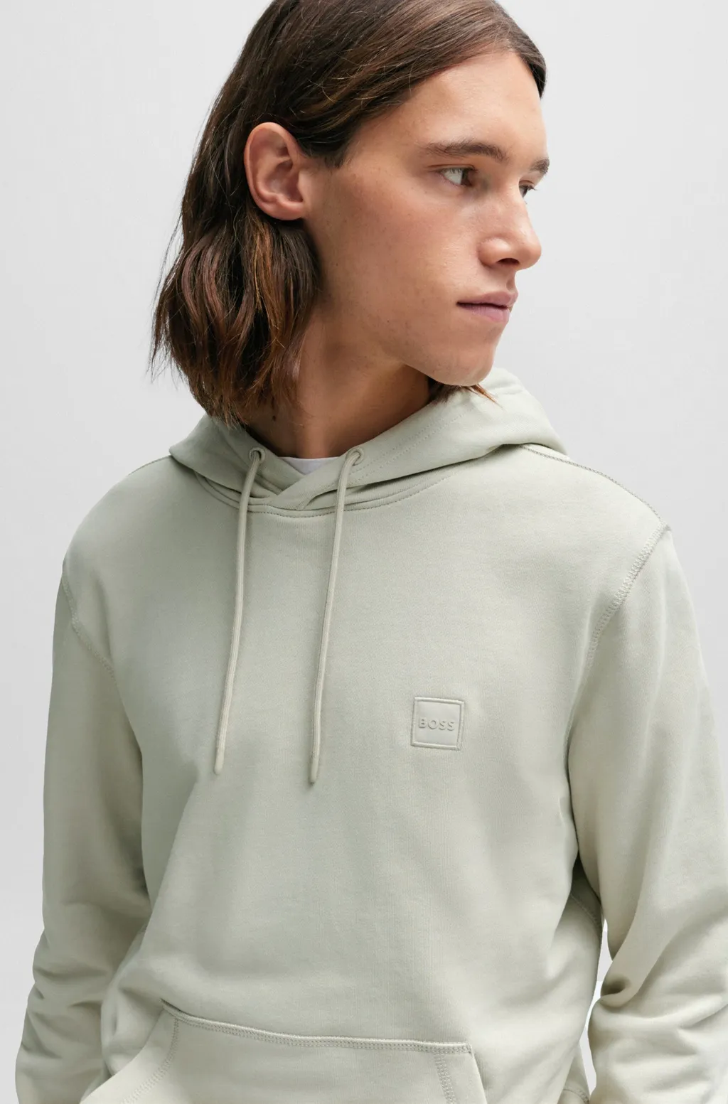 Logo Patch Drawstring Hoodie