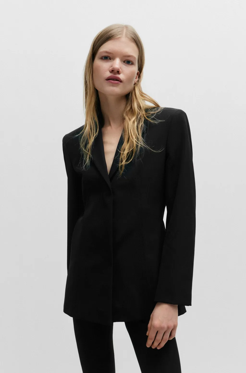 Single-Breasted Logo-Patch Blazer
