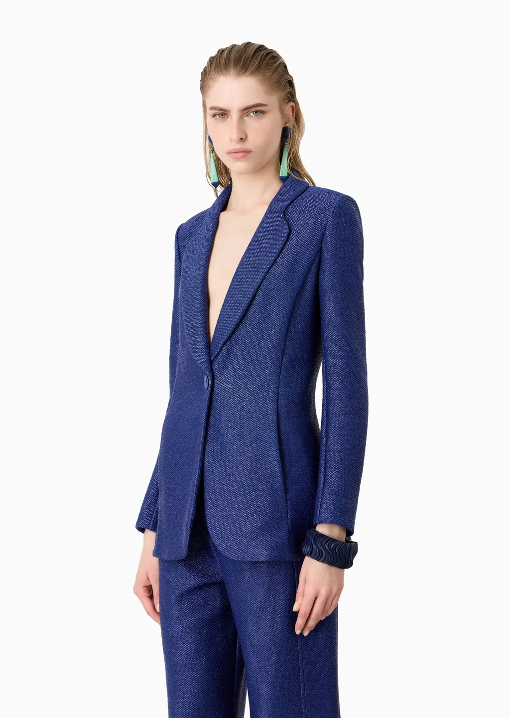 Patterned Jacquard Blazer