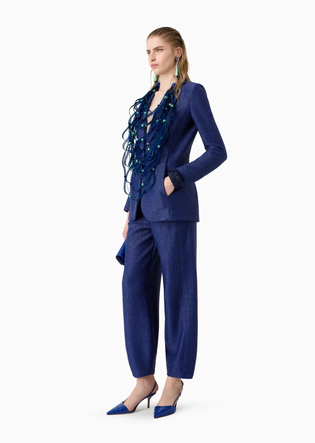 Patterned Jacquard Blazer