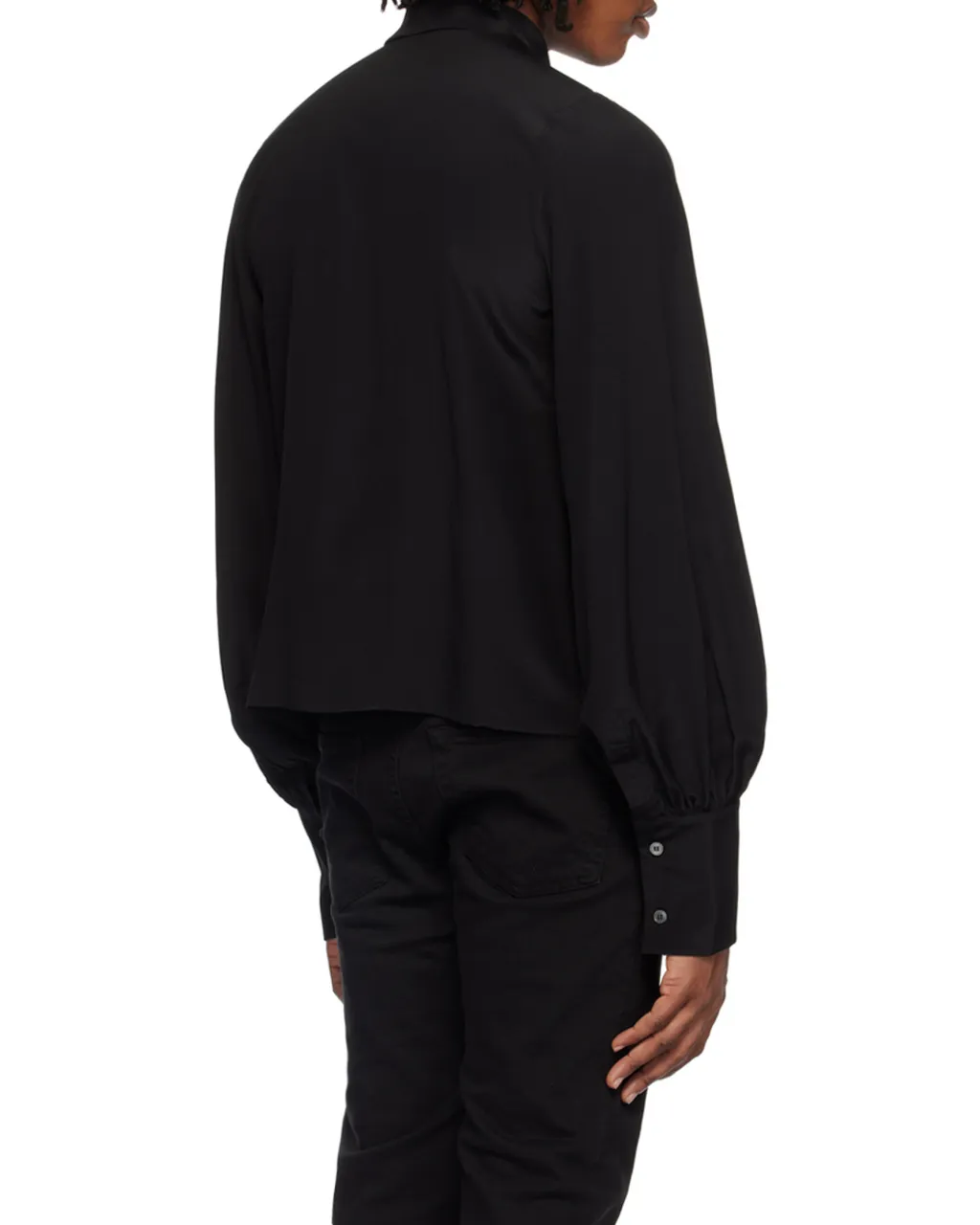 Crepe-De-Chine Pussy-Bow Shirt